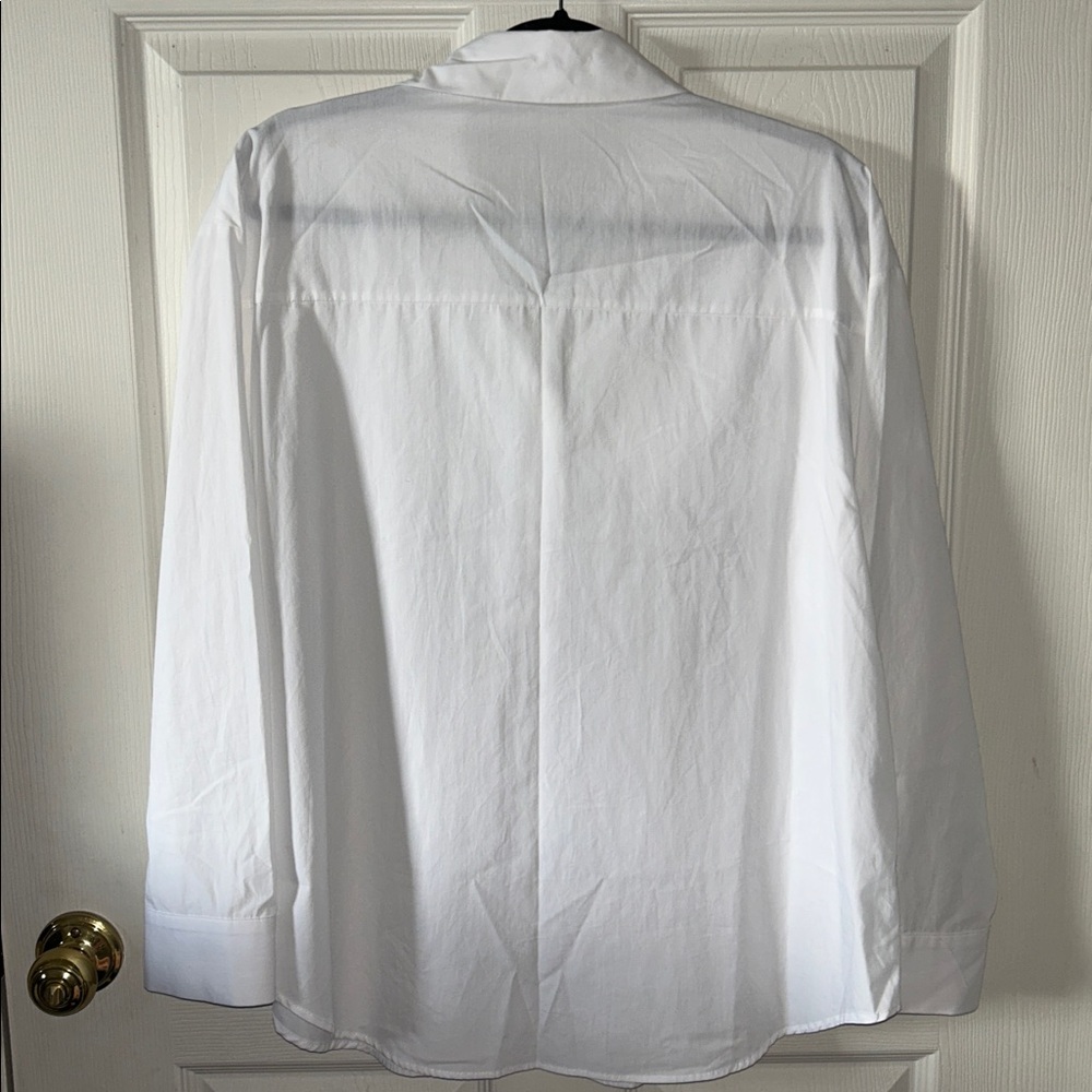 Antonio Melani Womens White Rose Flower Appliqué Button Down Shirt Size Med - Picture 8 of 10